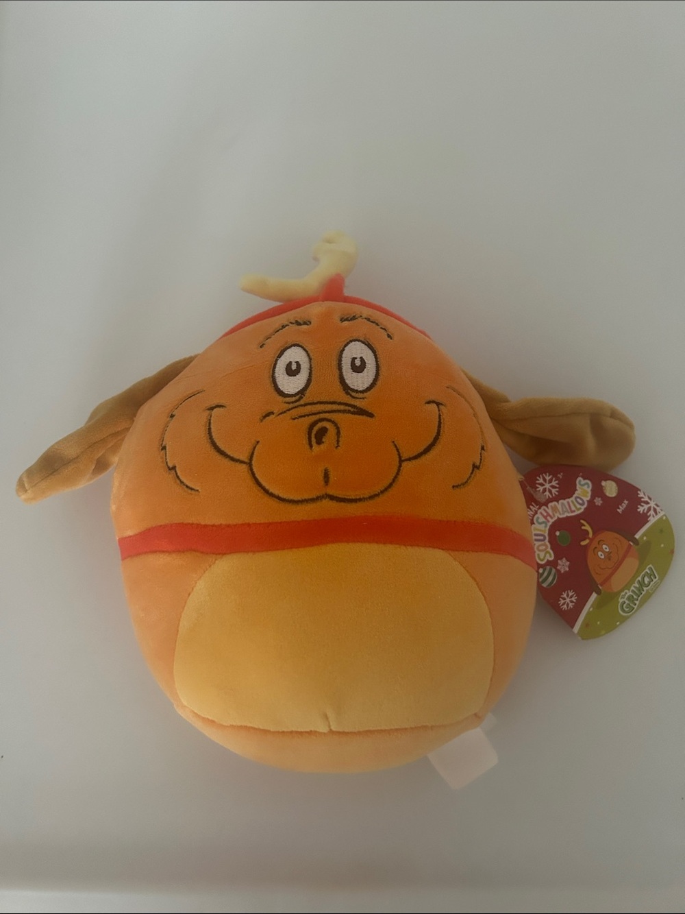 Squishmallows Orange Plush Character with Brown Ears Max Grinch NWT